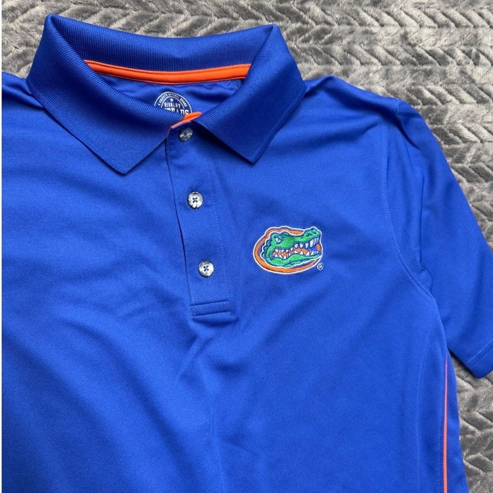 Rivalry Threads Florida Gators Blue Performance Polo Shirt Size SMALL (1457)